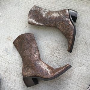 Gianni Bini Embossed Cowboy Boots